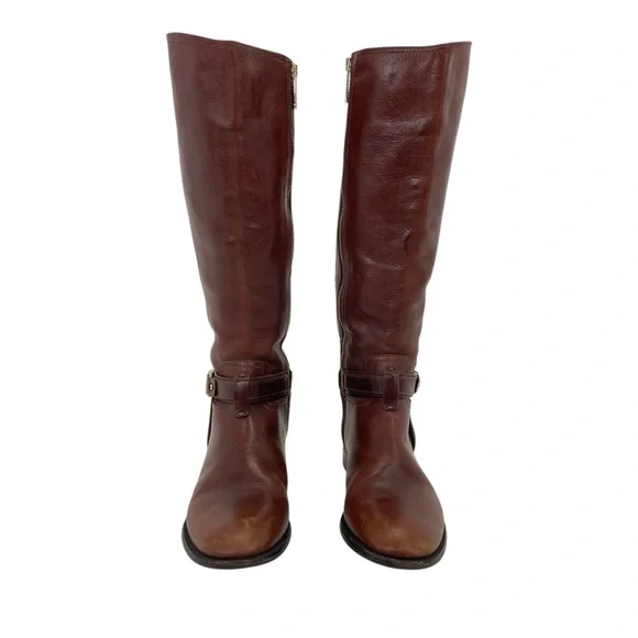 Tory Burch Alessandra Tall Riding Boots 7 Brown - Picture 4 of 16